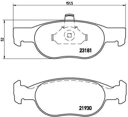 A.B.S. P 23 125 BREMBO Bremsbelagsatz, Scheibenbremse